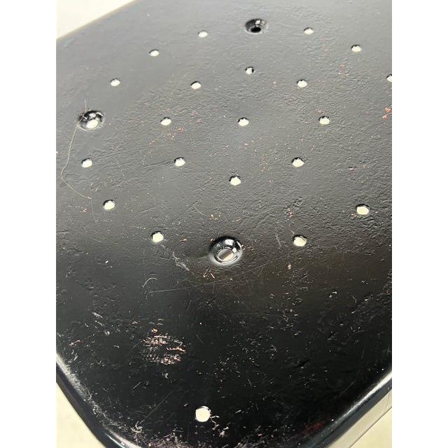 Vintage Industrial Tall Metal Stool For Sale - Image 11 of 11