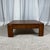 Modernist square coffee table in teak-stained beech veneer, 1970/80 Wood veneer (beech?) with teak-stained varnish and...