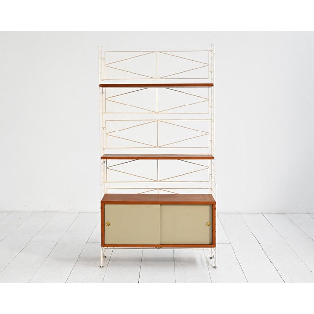 Freestanding Modular Bookcase in String Style, 1960s For Sale - Image 15 of 15