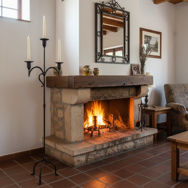 Slim Elegance: The Space-Saving Iron Candelabra ️ Elevate your home decor without sacrificing floor space with this Hand-...