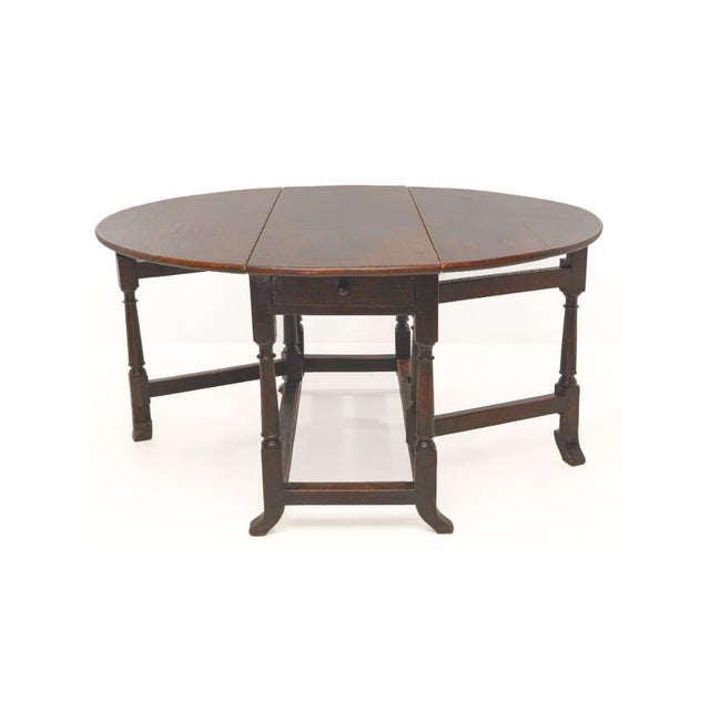 Charles II Oak Gate Leg Dining Table, 1680 For Sale - Image 4 of 17