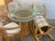 Wood Vintage Set of 5 Pieces Bamboos and Rattan Dining Room Table and Chairs For Sale - Image 7 of 8