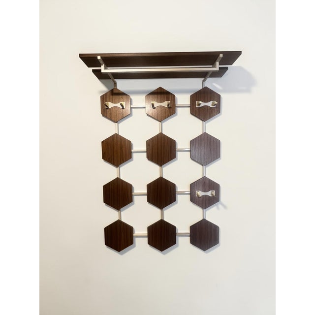 Cado Architectural Danish Modern Entryway Ensemble attributed to Poul Cadovius for Cado, Denmark, 1965, Set of 3 For Sale - Image 4 of 16