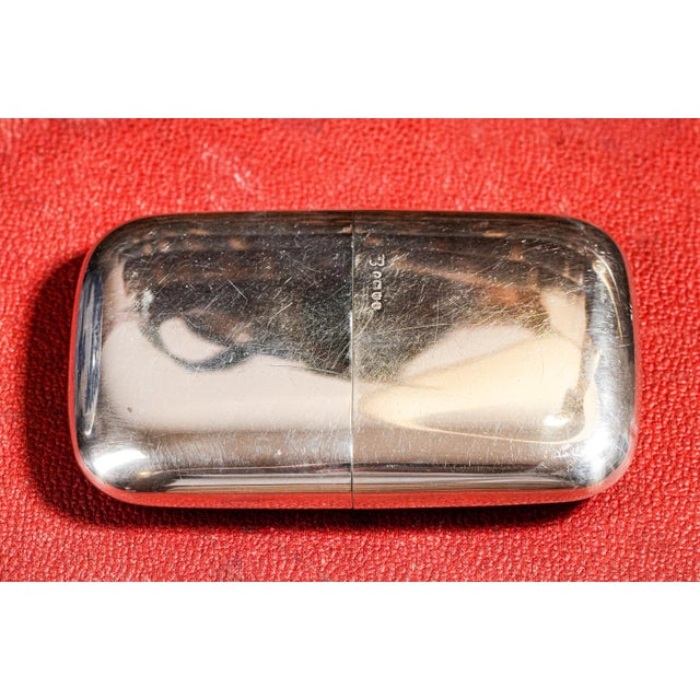 Exceptional Antique English Victorian Sterling Silver and 9k Gold Cigar Case Tobacciana Armorial Coat of Arms For Sale - Image 9 of 10
