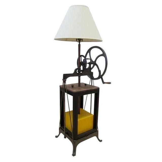 Yellow 1990s Rustic Cottage Floor Lamp For Sale - Image 8 of 8