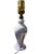 Vintage German Porcelain Floral Table Lamp With Applied Roses, Lavender & Blue For Sale - Image 4 of 5