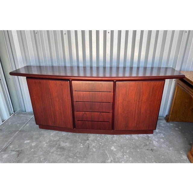 Skovby Danish Modern Curved-Front Sideboard With Five Drawers For Sale In Salt Lake City - Image 6 of 7