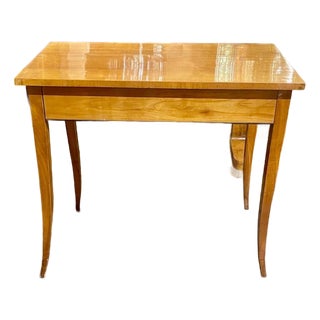 19th C. Biedermeier Fruitwood Side Table For Sale