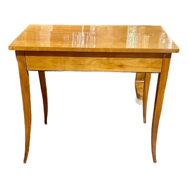 19th C. Biedermeier Fruitwood Side Table For Sale
