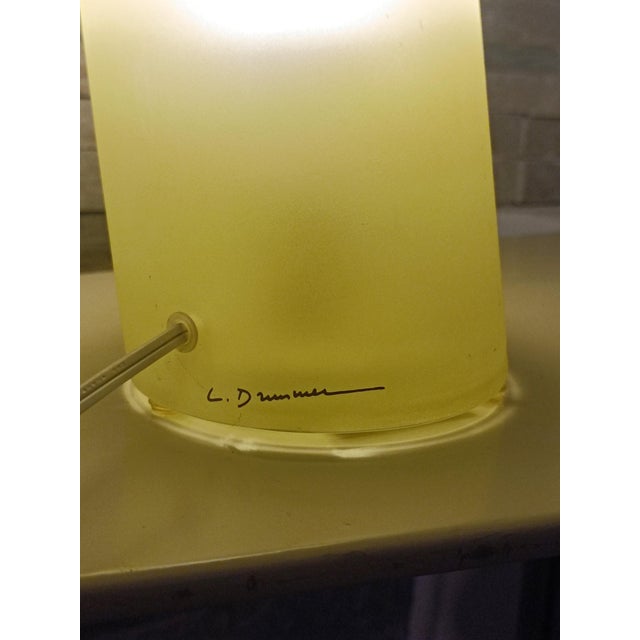 Yellow Modern Table Lamp by Louis Drimmer, 1970s For Sale - Image 8 of 9
