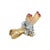 Retro 14k Yellow Gold & Platinum Diamond Ruby Floral Ribbon Bow Brooch For Sale - Image 4 of 11