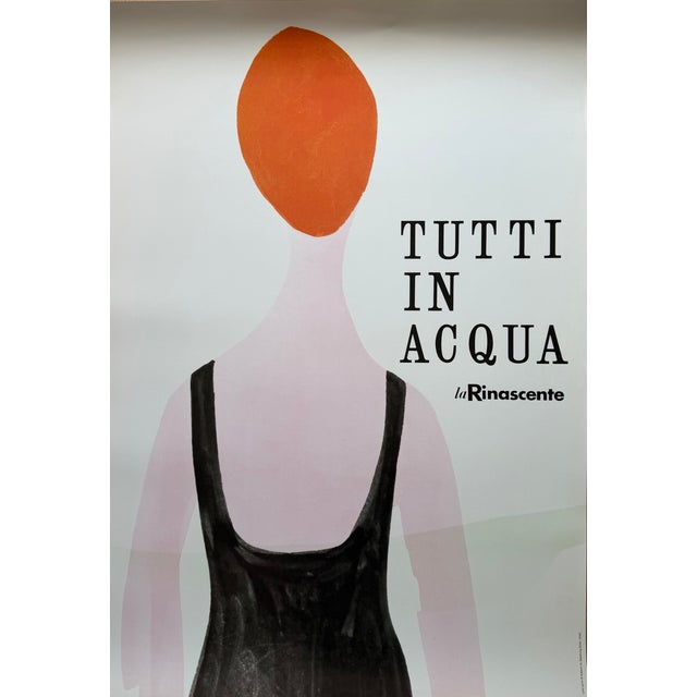 White Lora Lamm, Tutti in Acqua for La Rinascente, Printed in Switzerland For Sale - Image 8 of 8