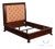 Henredon Mahogany Queen Bed with Tufted Upholstered Headboard For Sale