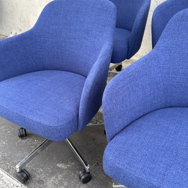 Mid-Century Modern Steelcase for West Elm Sterling Conference Office Chairs, Set of Four For Sale - Image 3 of 12