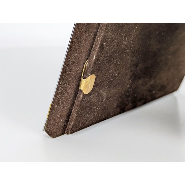 Nickel Plated Metal and Brass Picture Frame, 1970s For Sale - Image 9 of 13