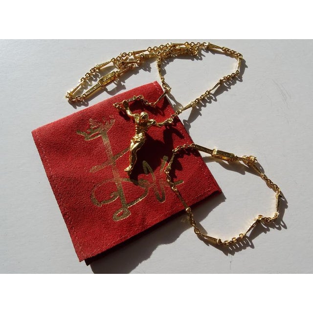 Christ of Saint John of the Cross Necklace and Bracelet after Salvador Dali, Set of 2 For Sale - Image 5 of 6