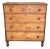 Fine Antique Southern Cherry Wood Chest With Black Walnut Knobs and Turned Feet For Sale