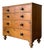 Antique English Pine Rustic Chest of Drawers With Black Knobs For Sale