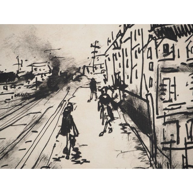 Modern Maurice De Vlaminck, Near Montparnasse Station, Original Engraving For Sale - Image 3 of 6