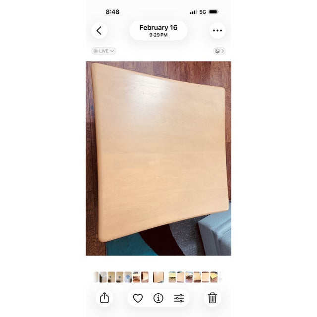 Restored Wheat Heywood Wakefield X Coffee Table G392 For Sale In Tampa - Image 6 of 10