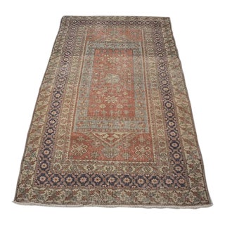 1960s Small Turkish Area Rug for Living Room, Boho Home Decor For Sale