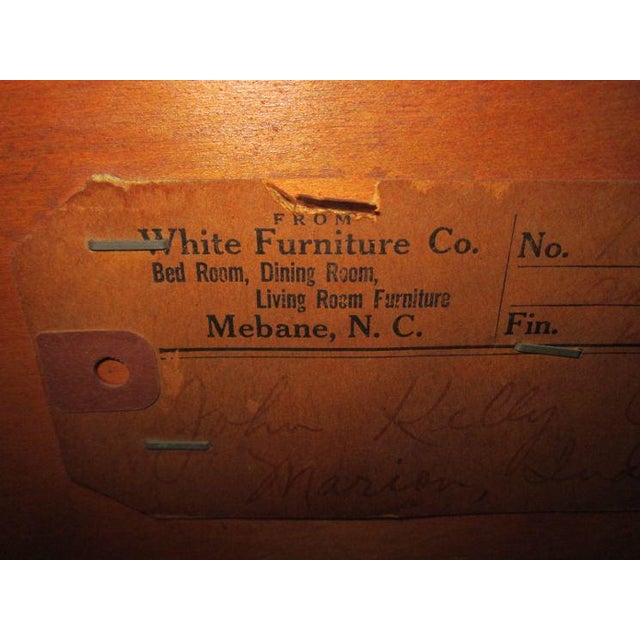 Brown 1940s Vintage English 6 Drawer High Chest Cherry Wood by White Furniture Co For Sale - Image 8 of 10