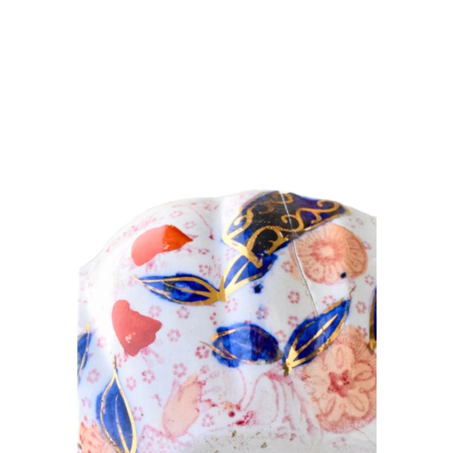 White Staffordshire Imari Pattern Bowl For Sale - Image 8 of 8