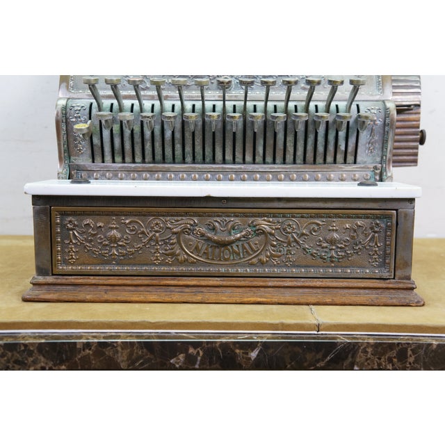 Antique 1908 NCR National Cash Register 349 Total Adding Machine 19" For Sale - Image 10 of 18