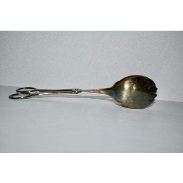 Vintage Silverplate Traditional Style Tongs For Sale In Philadelphia - Image 6 of 11