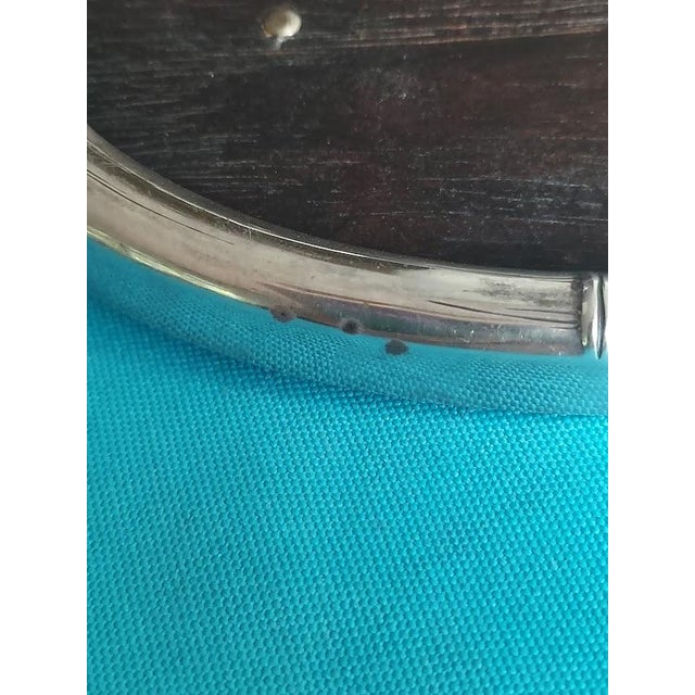 Antique Sterling Silver Oval Picture Frame With Bamboo Motif, Circa 1900-1930 For Sale - Image 4 of 4