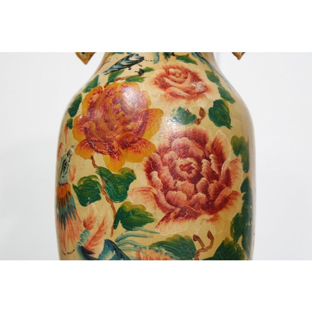 Shabby Chic Papier-Mâché Blue Bird Vase For Sale - Image 3 of 11