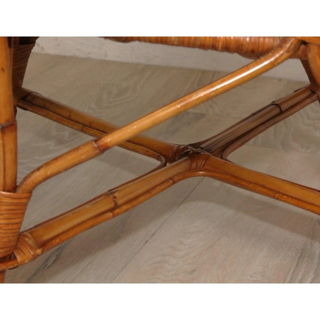 Crate & Barrel Rattan Accent Chair For Sale - Image 9 of 10