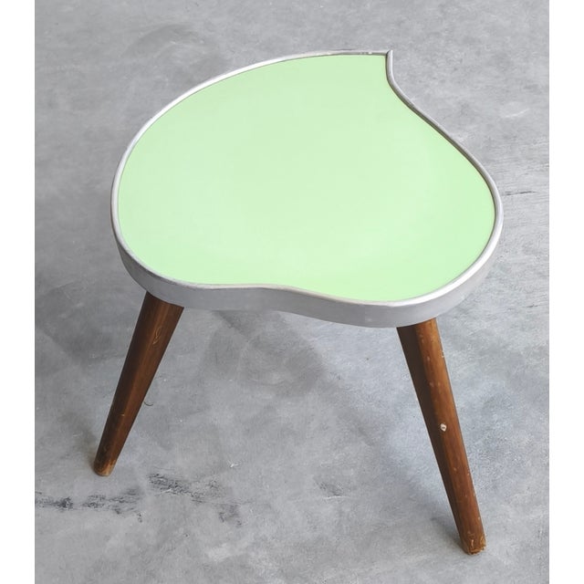 Plant Stand with Curved Green Top, 1950s For Sale - Image 4 of 4