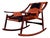 Rocking Chair in Rosewood & Leather, Liceu De Artes, 1960s For Sale