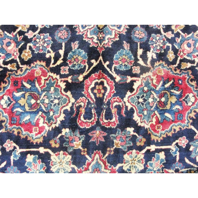 Antique Persian Laver Kerman Carpet For Sale - Image 12 of 13