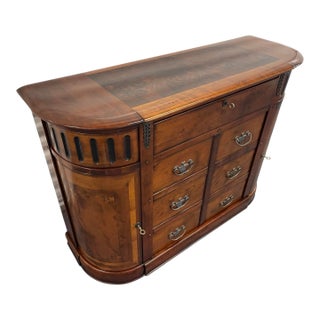 French Art Deco Sideboard / Commode, Signed Workshop Creation, Neoclassical, Walnut For Sale