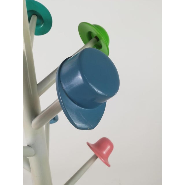 Postmodern Hat Tree Coat Rack attributed to Ugo Nespolo for Origlia Pragma, 1980s For Sale - Image 3 of 18