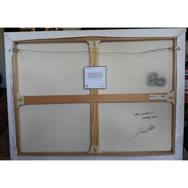 Textile "The Lower X" Contemporary Abstract Print on Canvas For Sale - Image 7 of 8