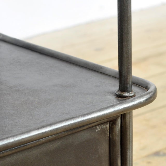 Metal Vintage Iron Bedside Table, 1910s For Sale - Image 7 of 12