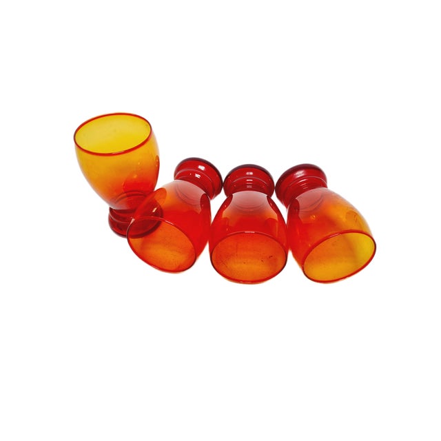 Postmodern Juice Set from Barbara Glassworks, Poland, 1970s, Set of 4 For Sale - Image 6 of 10
