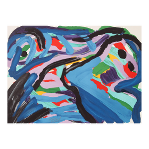 Floating in a Landscape, 1979 Signed Lithograph by Karel Appel