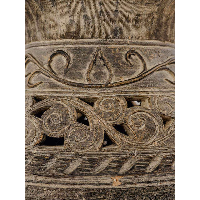 Late 20th Century Vintage Thailand Ban Chiang Style Earthenware Vessel For Sale - Image 9 of 9