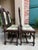 Set 4 Antique French Dining Chairs Barley Twist Renaissance Carved Oak Green 1900 For Sale - Image 17 of 18