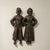 Vintage Pair of Cast Iron Andirons of a Colonial Dutch Boy & Girl Figurines For Sale - Image 11 of 12