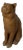Montelupo Fiorentino Tuscan Artist, Sculpture of a Seated Cat, 19th Century, Terracotta For Sale