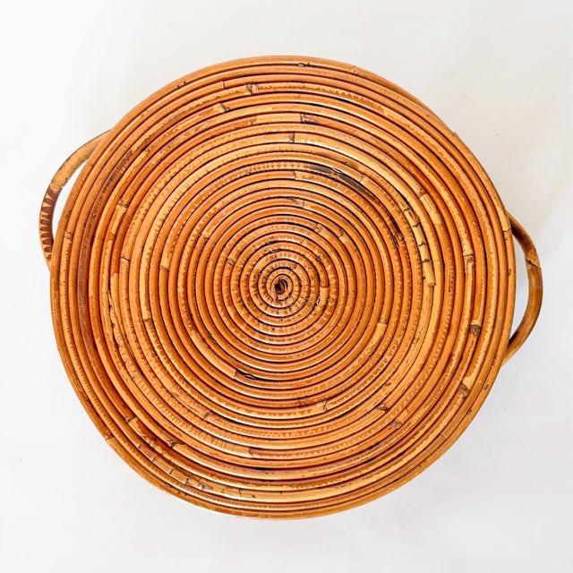 1970's Italian Style Pencil Reed Tray For Sale - Image 10 of 11