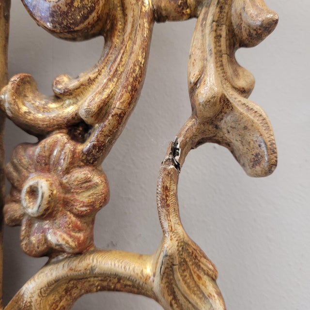 Louis XVI Style Cornucopia Mirror in Carved and Gilded Wood, France, 1920s For Sale - Image 12 of 17