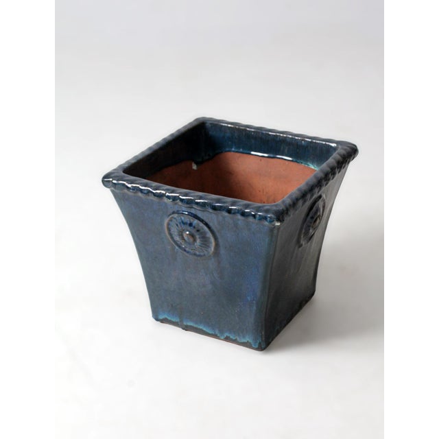 Vintage Art Deco Blue Planter For Sale - Image 13 of 13