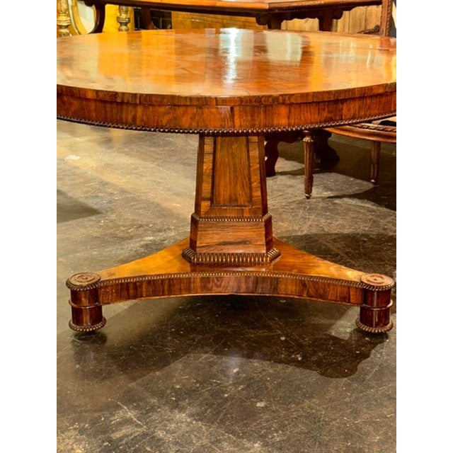 Traditional 19th C. English Regency Mahogany Center Table For Sale - Image 3 of 7