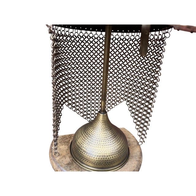 Hand Carved Heavy Brass Fluted Helmet For Sale - Image 14 of 14